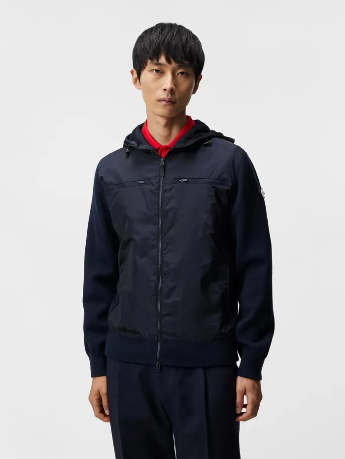 Men Ben Hybrid Knitted Jacket JL Navy JLindeberg Jackets