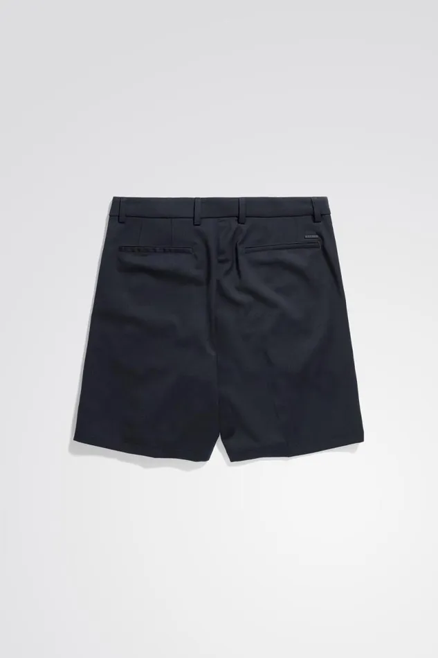Men Benn Relaxed Light Wool Pleated Short Dark Navy Norse Projects Shorts