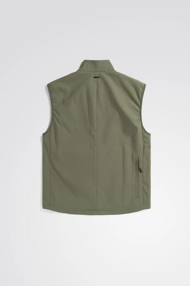 Men Birkholm Solotex Twill Vest Sediment Green Norse Projects Outerwear