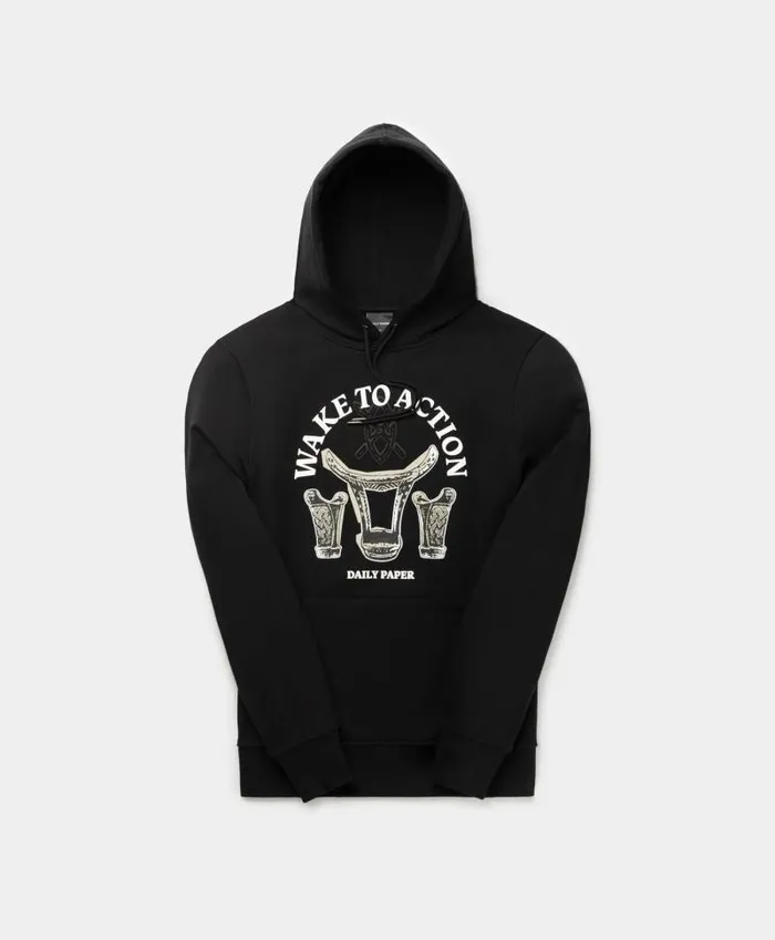 Men Black Rivo Hoodie Daily Paper Hoodies and Sweaters