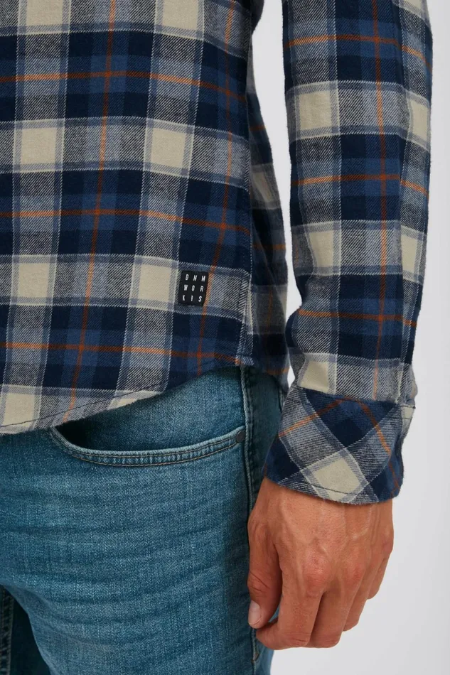 Men Blend Shirts Long Sleeved Shirt Dress Blues