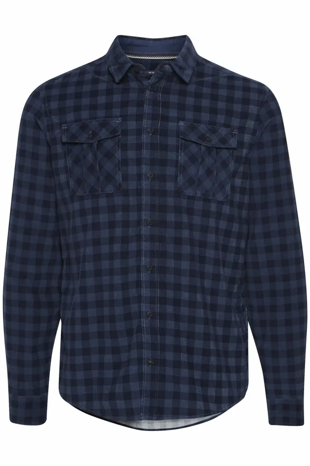 Men Blend Shirts Long Sleeved Shirt Ensign Blue