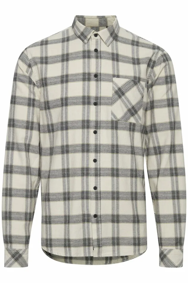 Men Blend Shirts Long Sleeved Shirt Oyster Gray