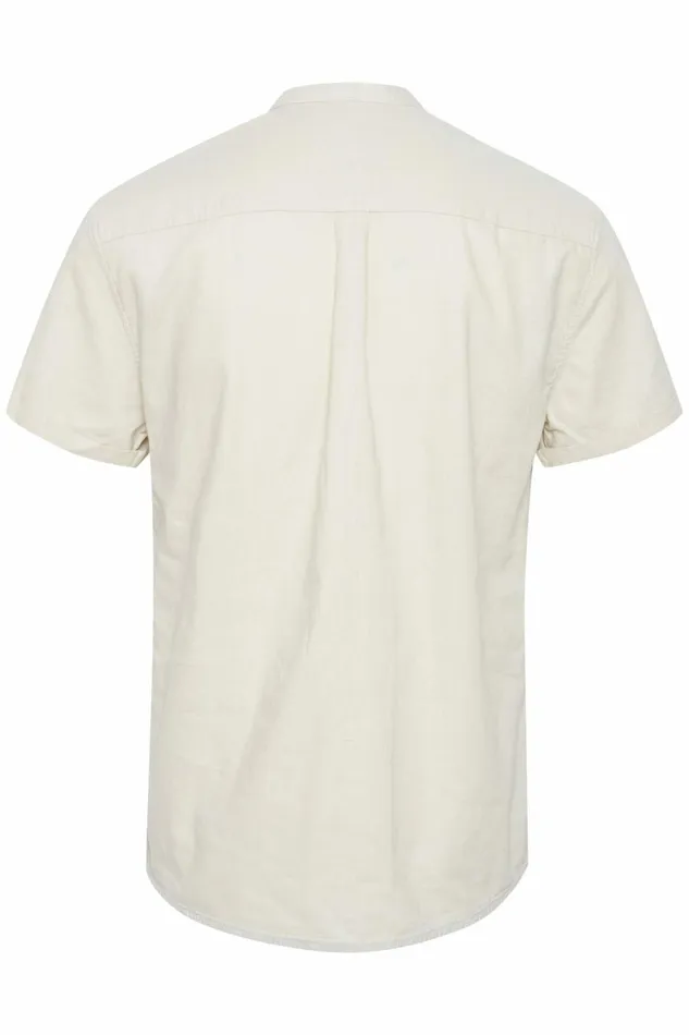 Men Blend Shirts Shirt With Short Sleev Oyster Gray