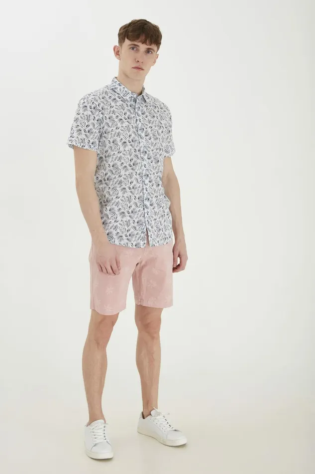 Men Blend Shirts Short Sleeved Shirt Bright White