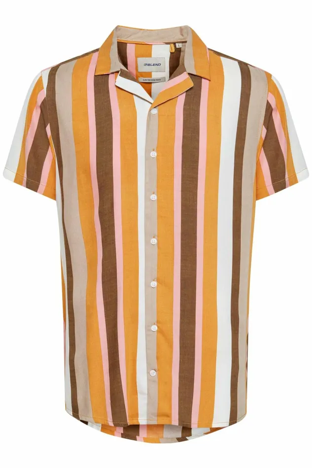 Men Blend Shirts Short Sleeved Shirt Spruce Yellow
