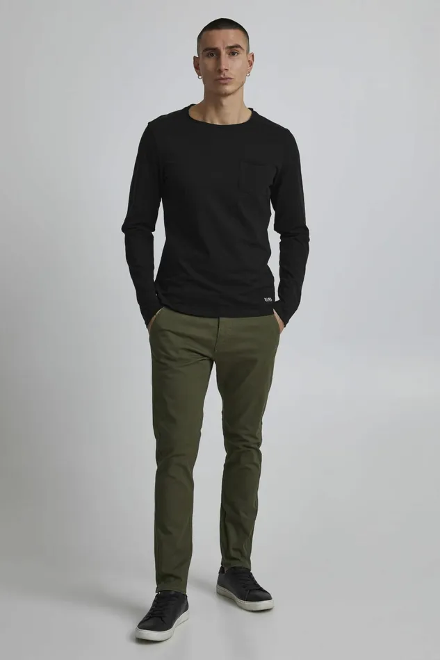 Men Blend TShirts BHNICOLAI Long Sleeved Tshirt Black