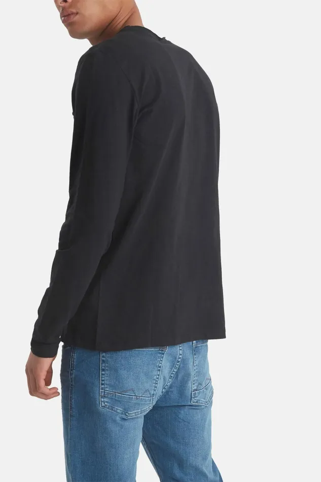 Men Blend TShirts BHNICOLAI Long Sleeved Tshirt Black
