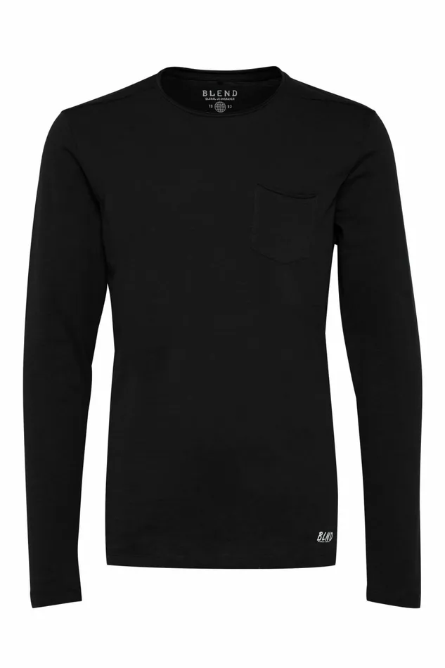 Men Blend TShirts BHNICOLAI Long Sleeved Tshirt Black