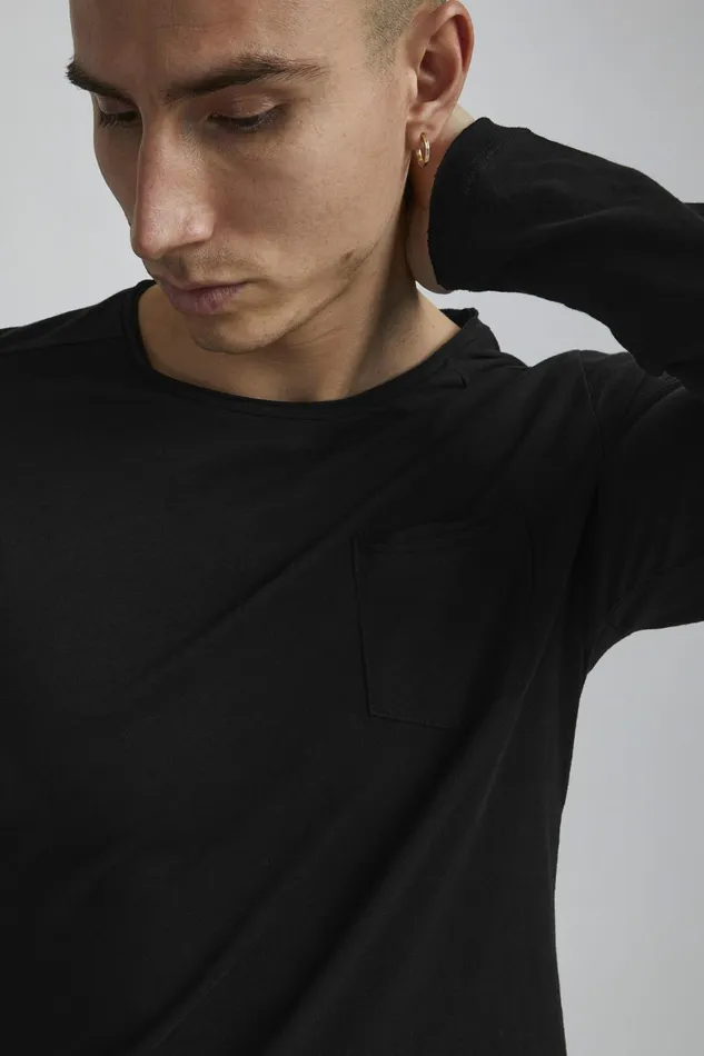 Men Blend TShirts BHNICOLAI Long Sleeved Tshirt Black