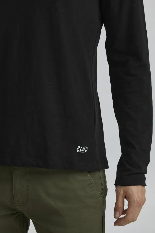 Men Blend TShirts BHNICOLAI Long Sleeved Tshirt Black