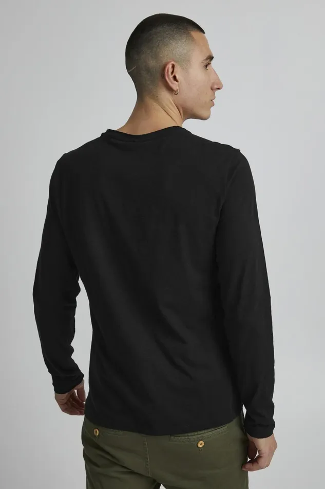 Men Blend TShirts BHNICOLAI Long Sleeved Tshirt Black