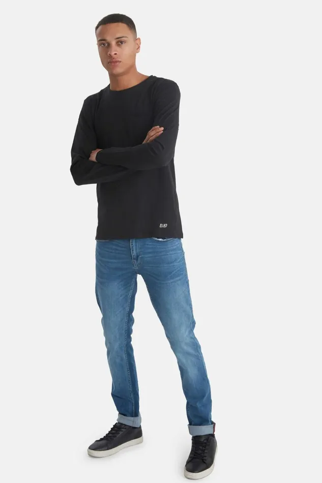 Men Blend TShirts BHNICOLAI Long Sleeved Tshirt Black