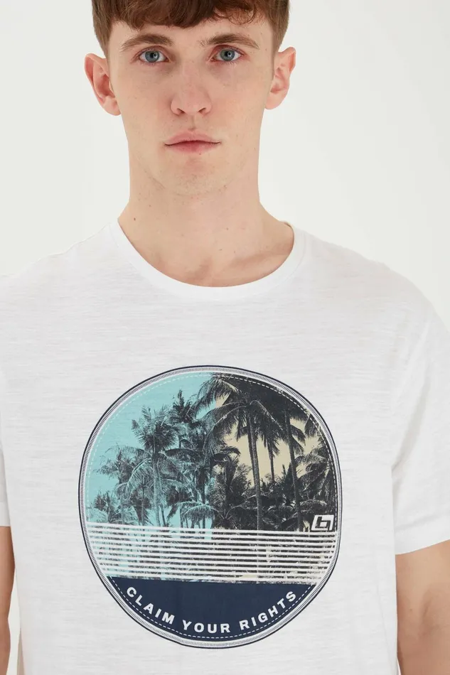 Men Blend TShirts Tshirt Bright White