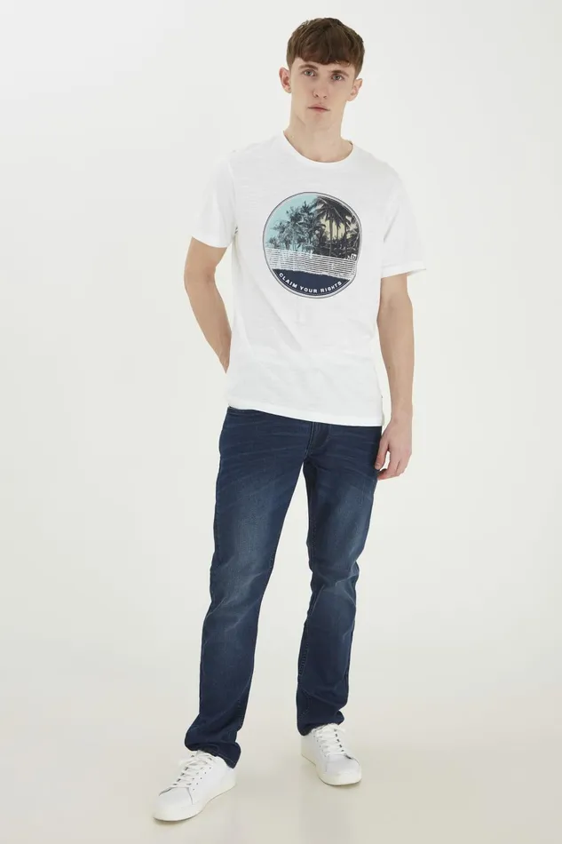 Men Blend TShirts Tshirt Bright White