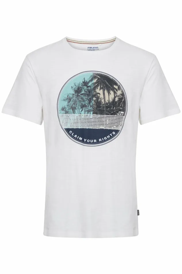 Men Blend TShirts Tshirt Bright White