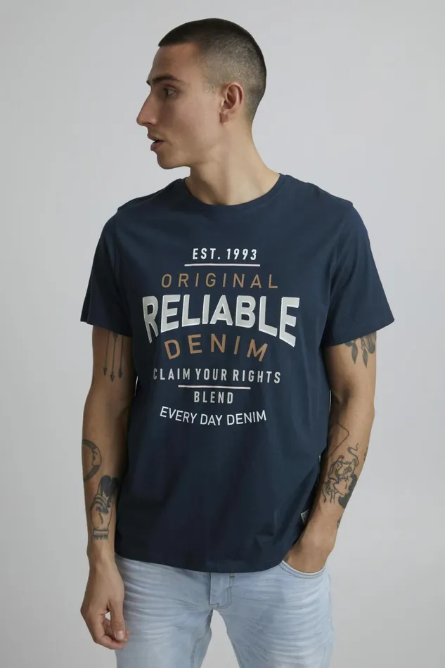 Men Blend TShirts Tshirt Dress Blues