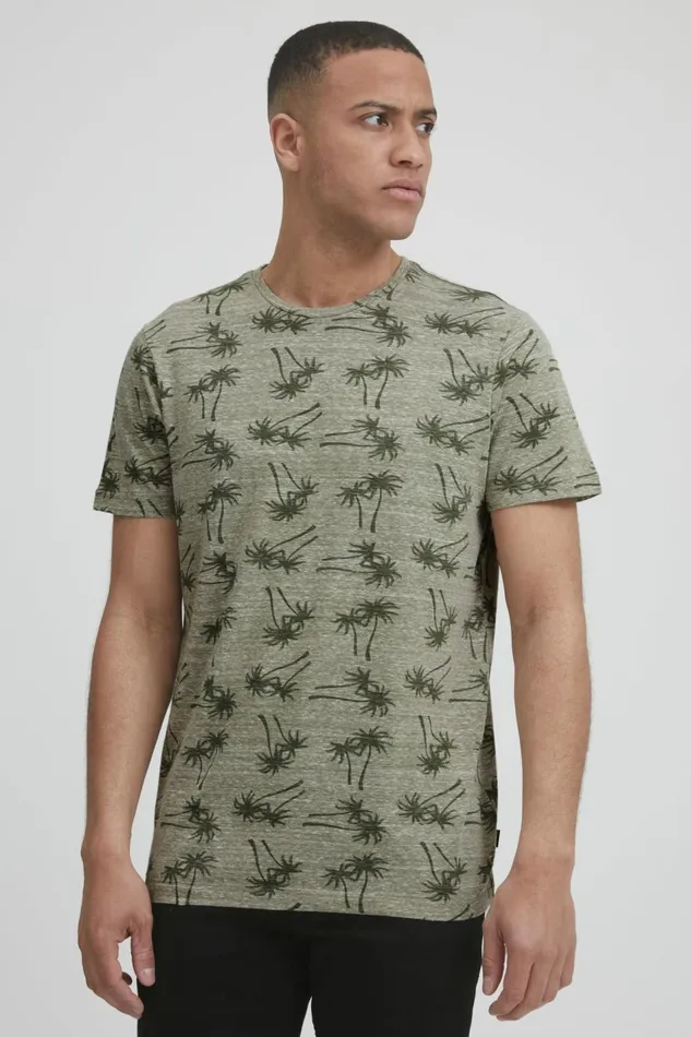 Men Blend TShirts Tshirt Oil Green