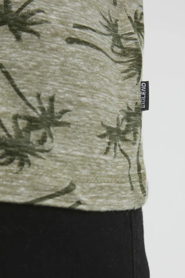 Men Blend TShirts Tshirt Oil Green