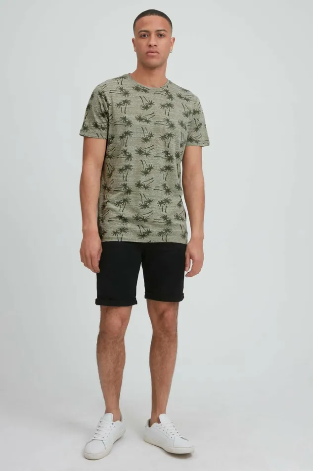 Men Blend TShirts Tshirt Oil Green