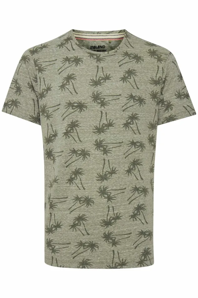 Men Blend TShirts Tshirt Oil Green