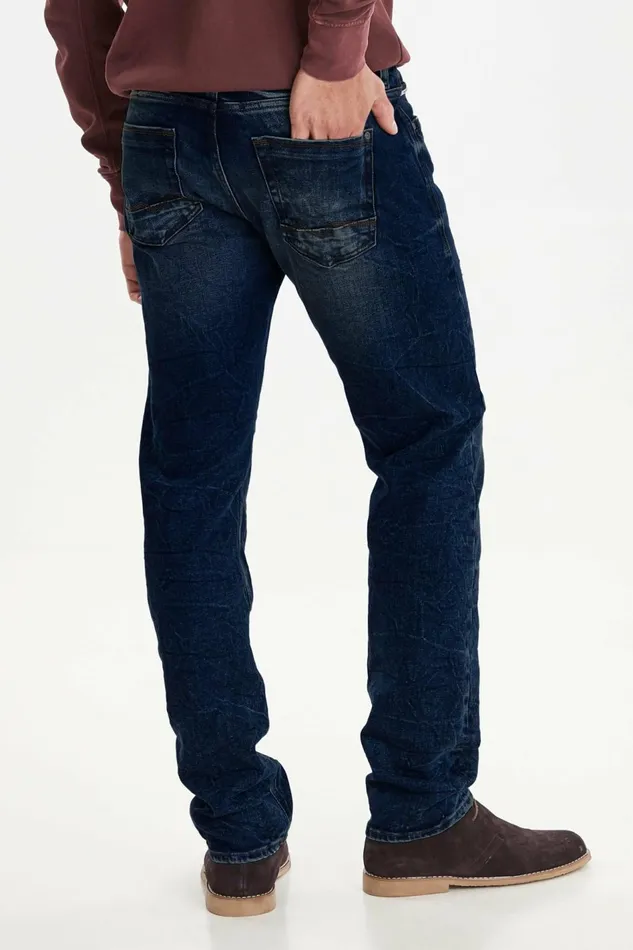 Men Blend Twister Fit Twister Jeans Denim Dark Blue