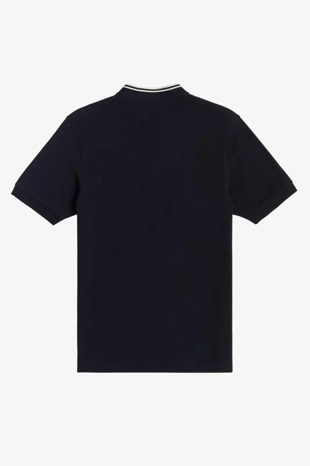 Men Bomber Collar Polo Shirt Navy Fred Perry Polo Shirts