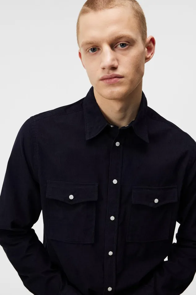 Men Carlos Reg Cord Shirt JL Navy JLindeberg Shirts Men Carlos Reg Cord Shirt JL Navy JLindeberg Shirts