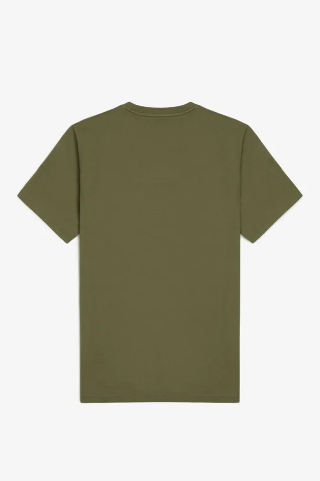 Men Circle Branding TShirt Uniform Greenblack Fred Perry TShirts