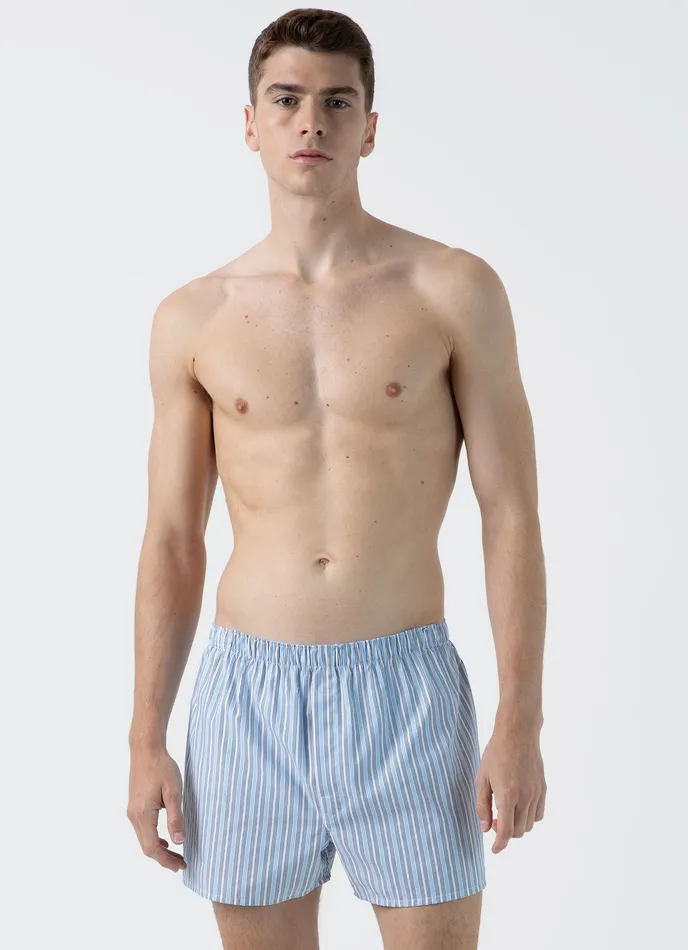 Men Classic Boxer Shorts Blue Stripe Boxer Shorts ussunspel Men Classic Boxer Shorts Blue Stripe Boxer Shorts ussunspel