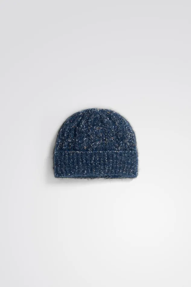 Men Cotton Alpaca Cable Beanie Dark Navy Norse Projects Beanies