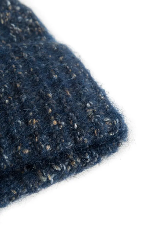 Men Cotton Alpaca Cable Beanie Dark Navy Norse Projects Beanies