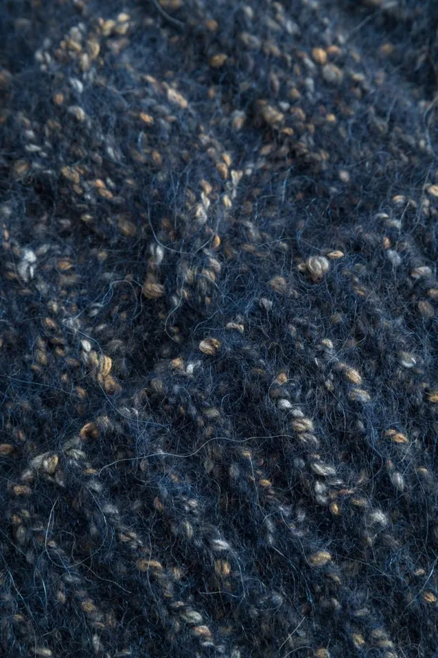 Men Cotton Alpaca Cable Beanie Dark Navy Norse Projects Beanies