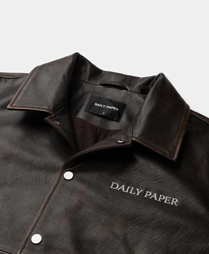 Men Dark Brown Rovin Jacket Daily Paper Jackets Men Dark Brown Rovin Jacket Daily Paper Jackets