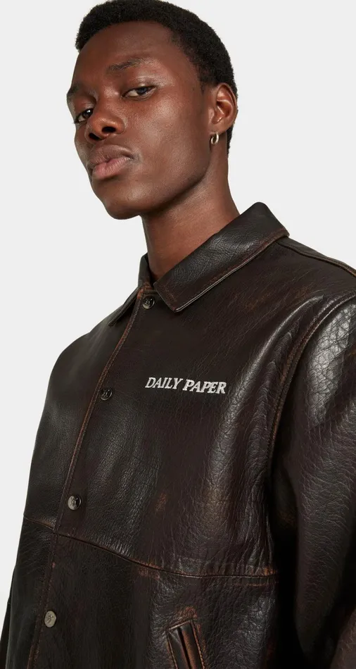 Men Dark Brown Rovin Jacket Daily Paper Jackets Men Dark Brown Rovin Jacket Daily Paper Jackets