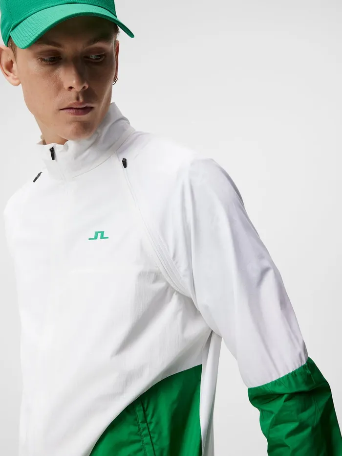 Men DOTTED HYBRID WIND JACKET White JLindeberg Jackets Men DOTTED HYBRID WIND JACKET White JLindeberg Jackets