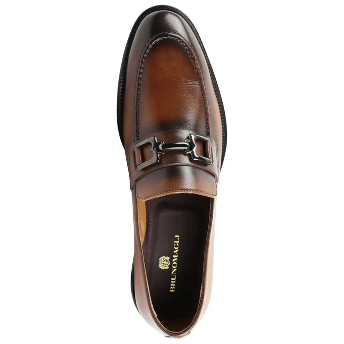 Men Dress Shoes Bruno Magli Alpha Classic Bit Leather Loafer 8211 Cognac
