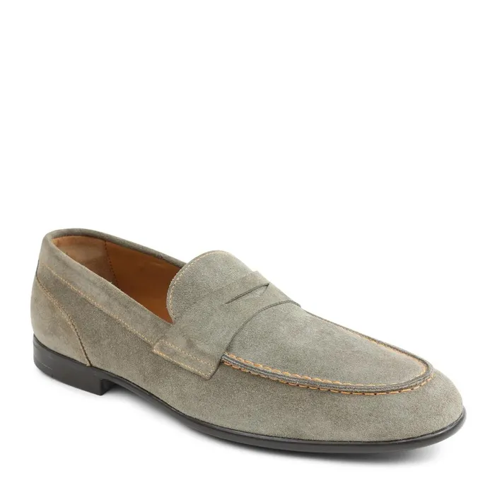 Men Dress Shoes Bruno Magli Silas Suede Loafer 8211 Taupe