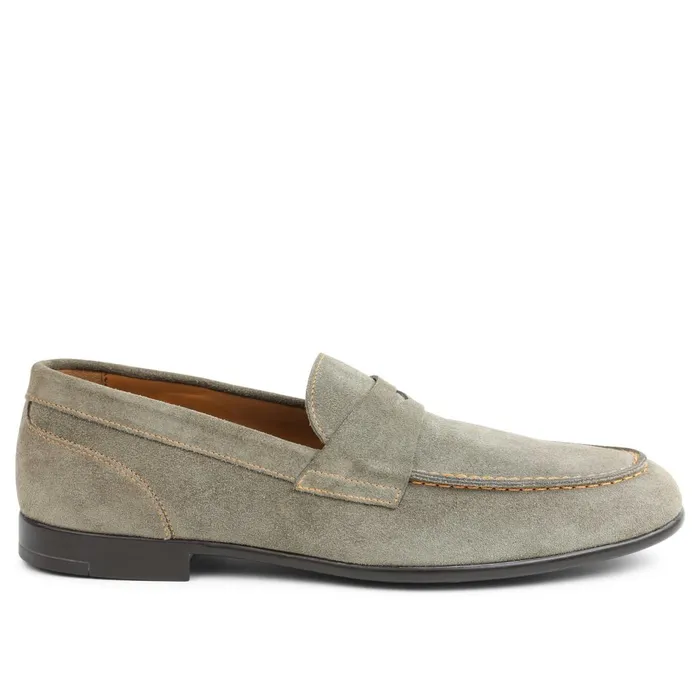 Men Dress Shoes Bruno Magli Silas Suede Loafer 8211 Taupe
