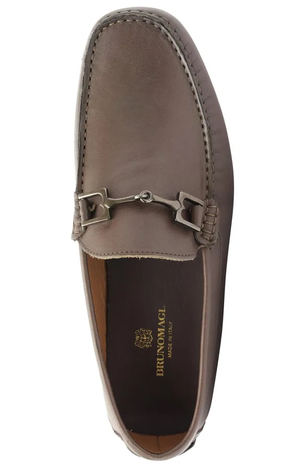 Men Dress Shoes Bruno Magli Xander Leather Driving Moccasin 8211 Brown