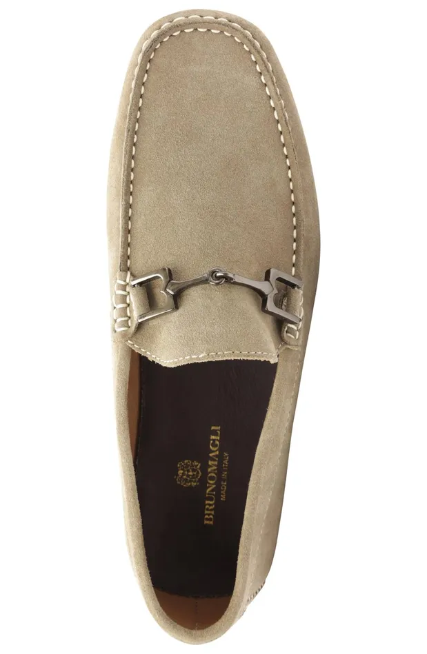 Men Dress Shoes Bruno Magli Xander Suede Driving Moccasin 8211 Taupe