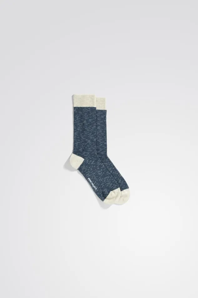 Men Ebbe Slub Sock Steel Blue Norse Projects Accessories