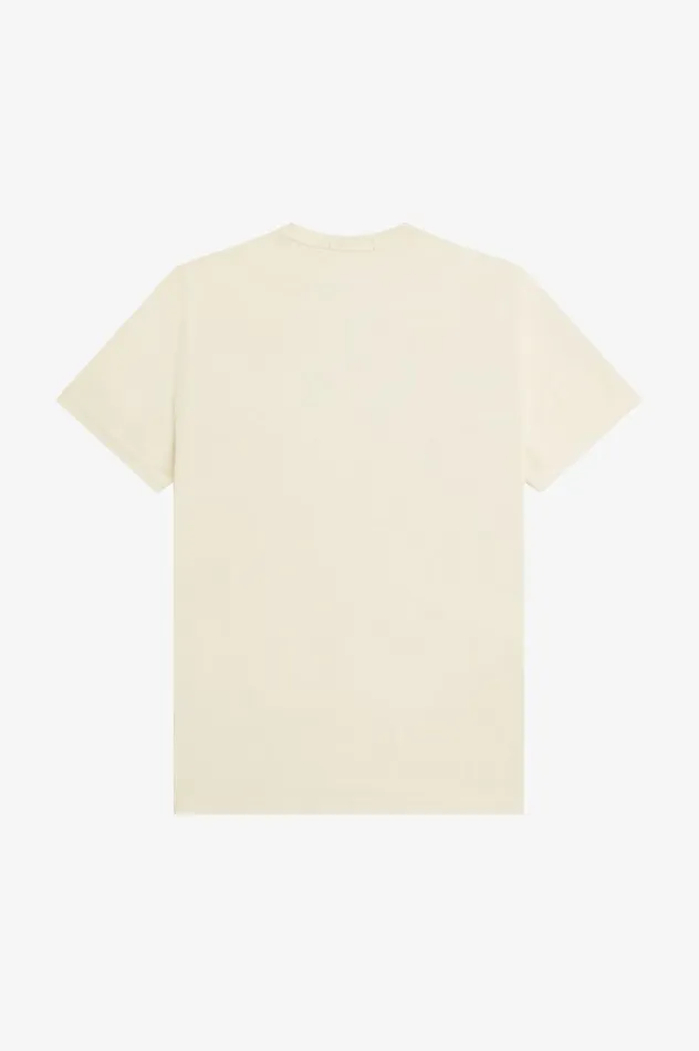 Men Embroidered TShirt Ecru Fred Perry TShirts