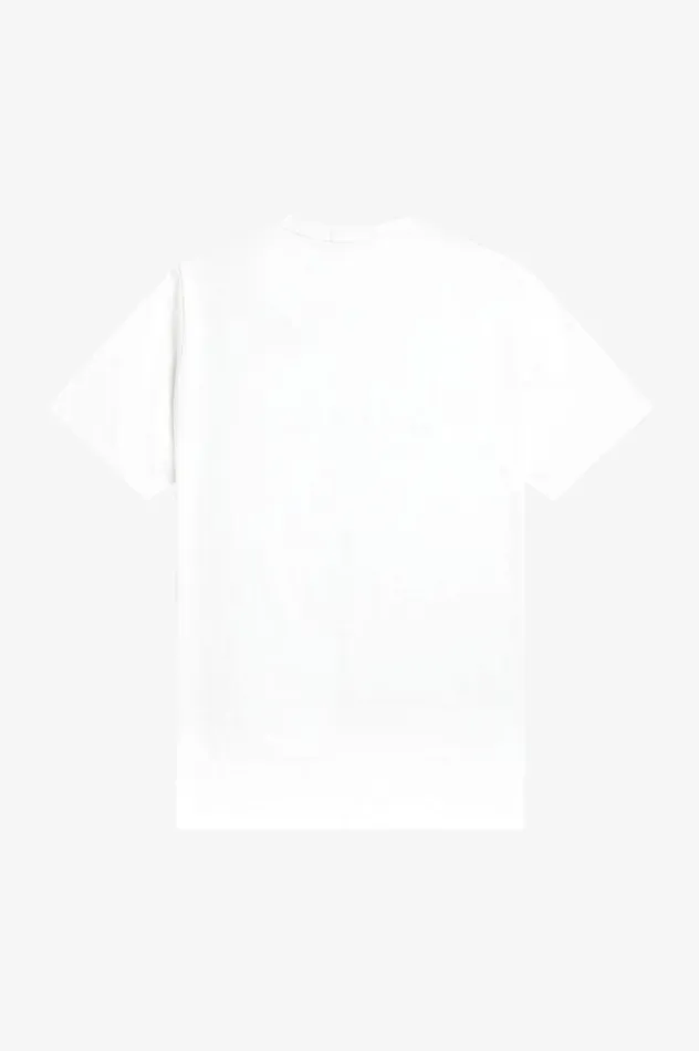 Men Embroidered TShirt White Fred Perry TShirts