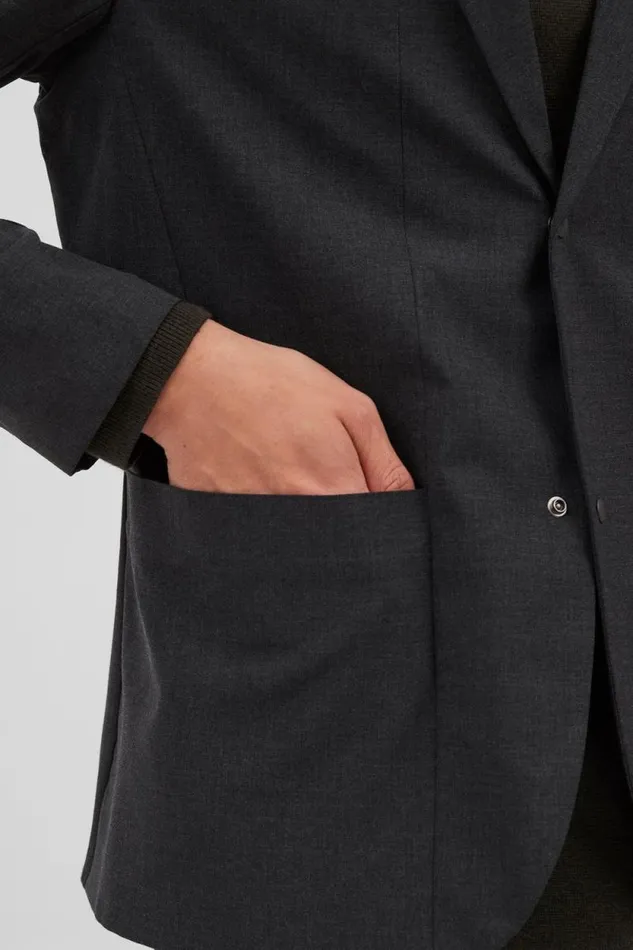 Men Emil Cordura Tech Wool Blazer Charcoal Melange Norse Projects Outerwear