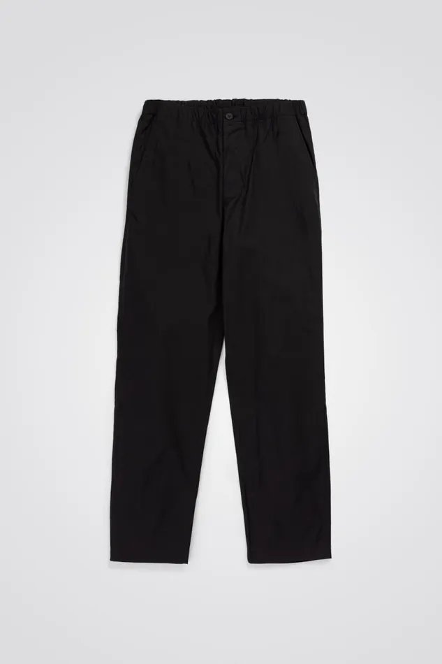Men Ezra Relaxed Solotex Twill Trouser Black Norse Projects Trousers
