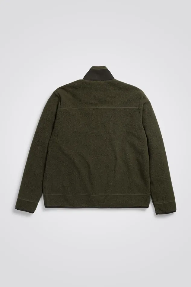 Men Frederik Fleece Full Zip Jacket Ivy Green Norse Projects Outerwear