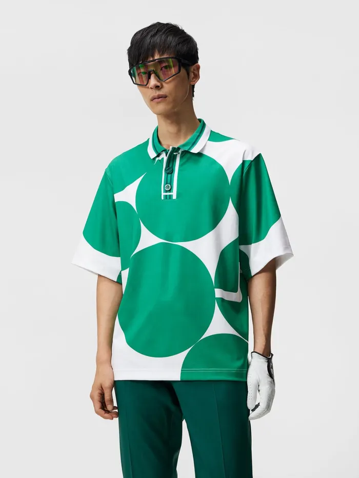 Men Front 9 Back 9 Polo White JLindeberg Polo Shirts
