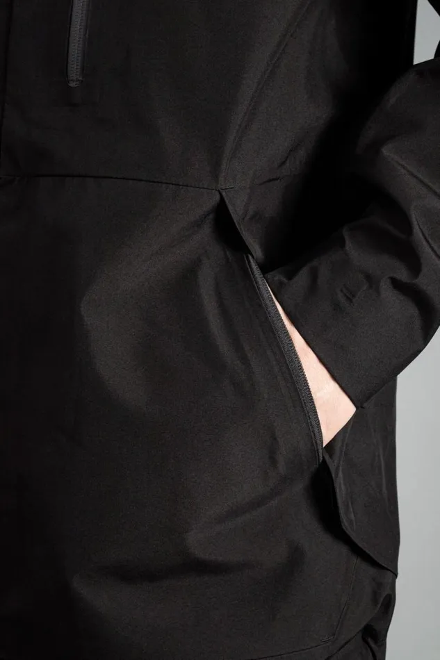 Men GoreTex 3L Hooded Parka Jacket Black Norse Projects Outerwear