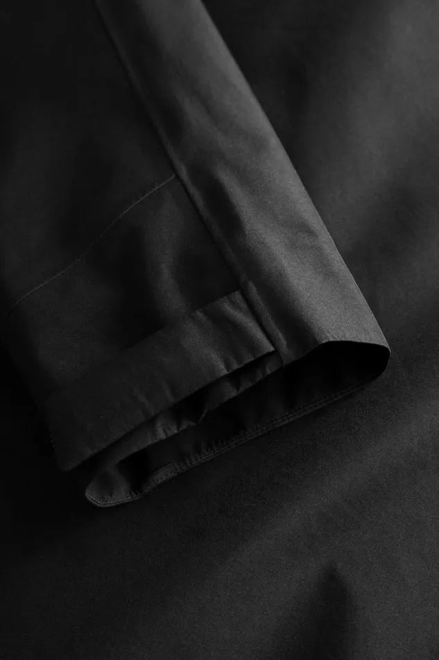Men GoreTex 3L Hooded Parka Jacket Black Norse Projects Outerwear